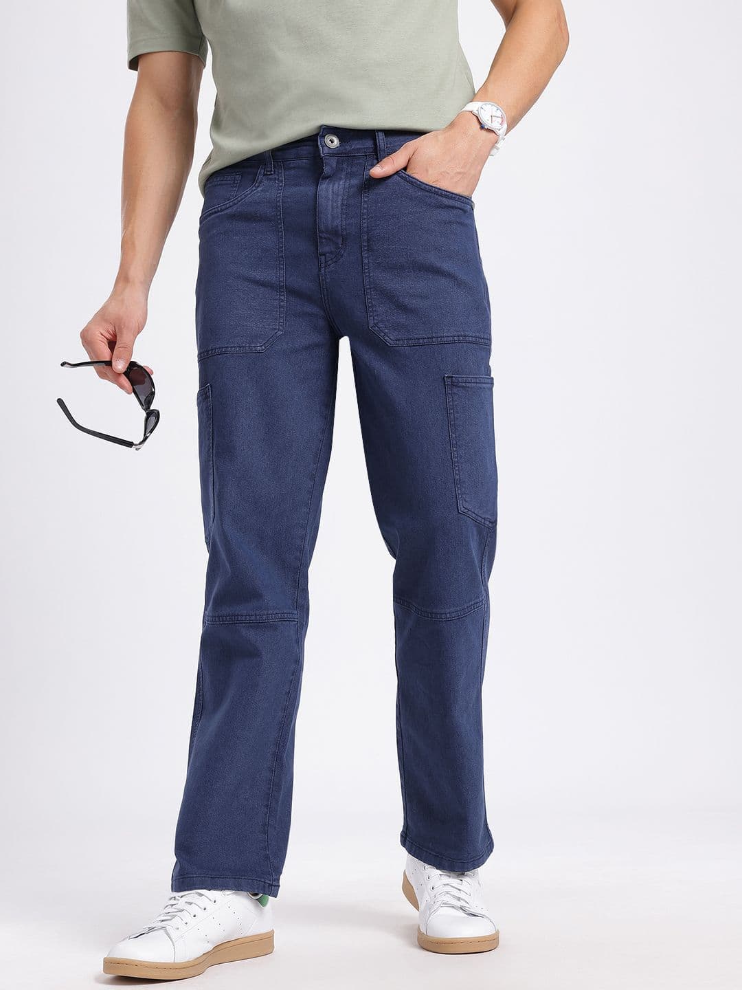 glitchez Men Panelled Straight Fit Jeans thumbnail 5