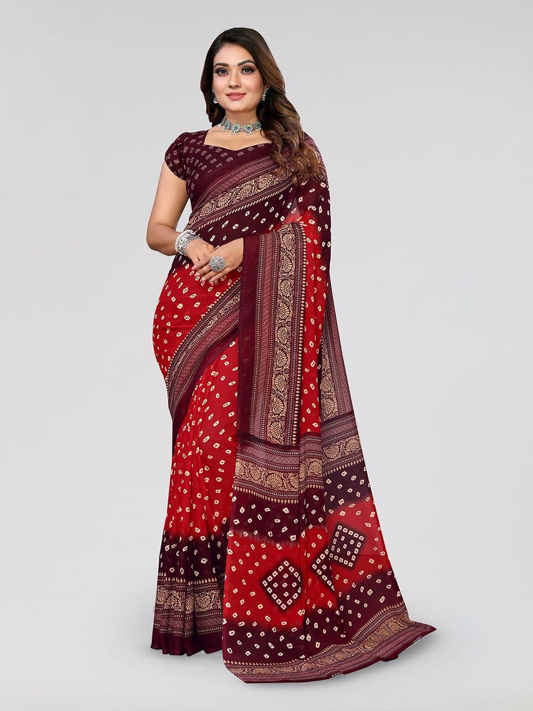Moda Rapido Bandhani Print Saree - view 1