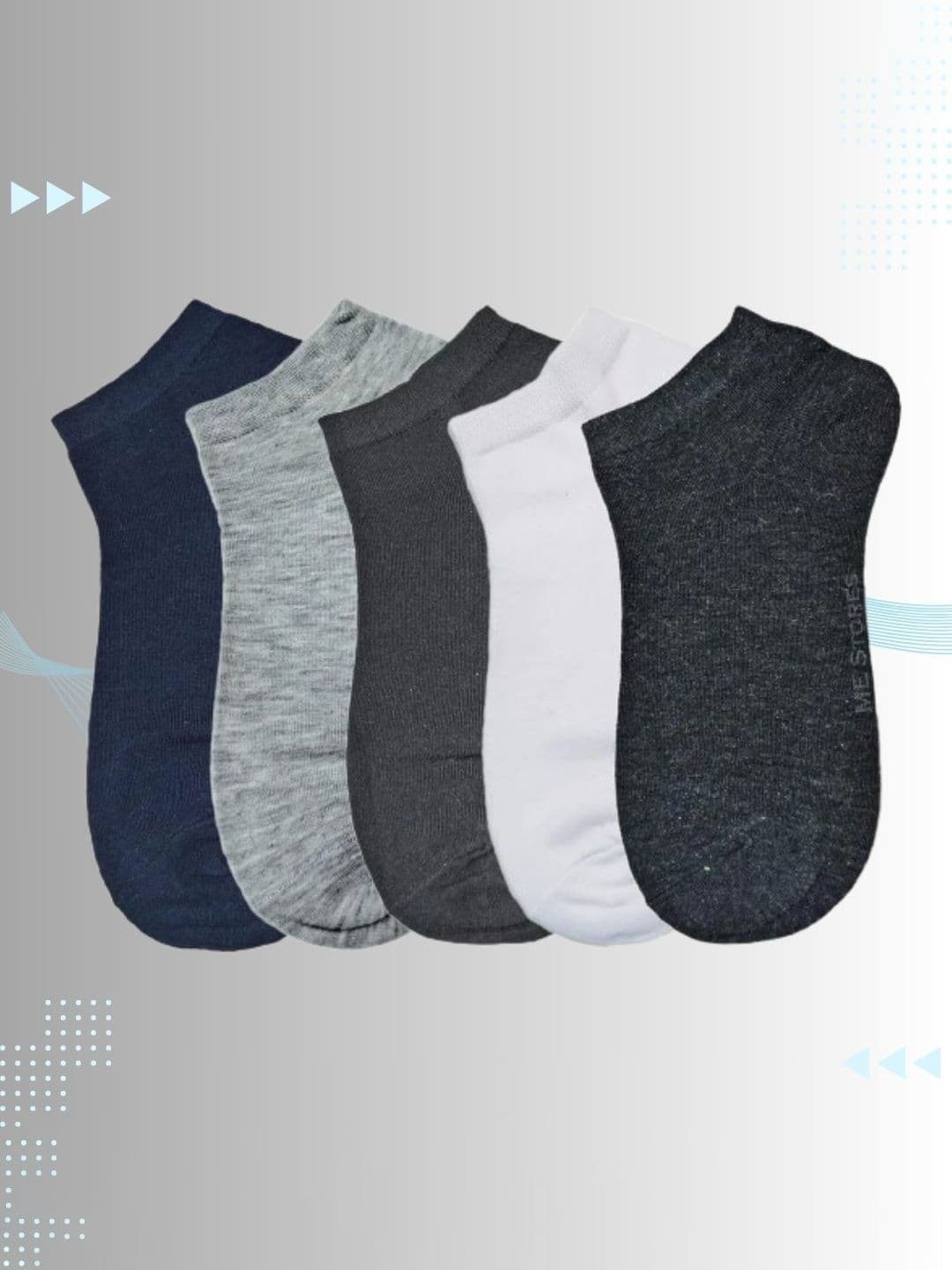 MJE Men Pack Of 5 Anti-Odour Ankle Length Socks - view 1