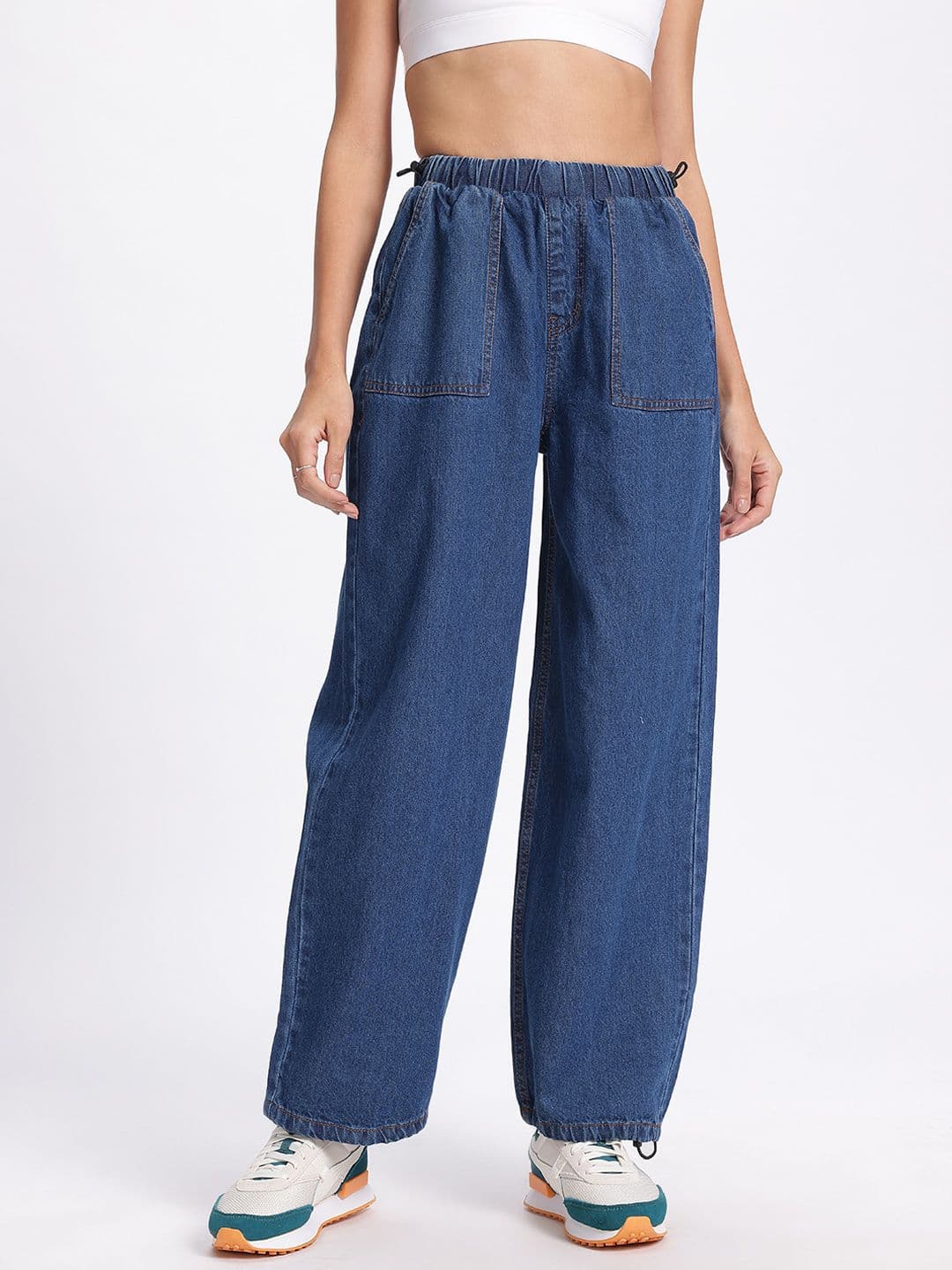 glitchez Women Parachute Baggy Fit Jeans thumbnail 2