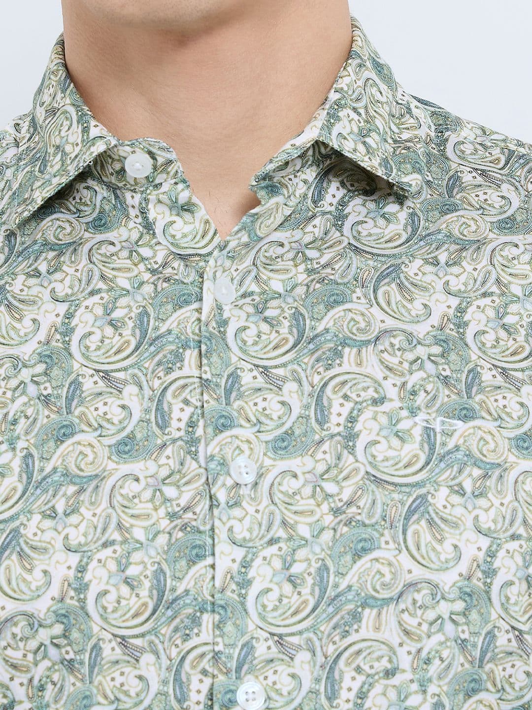 ColorPlus Men Ethnic Printed Regular Fit Cotton Casual Shirt thumbnail 2