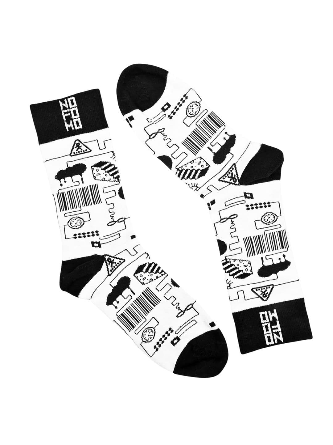 NoFoMo Infinity Unisex Printed Crew-Length Odour-Free Socks - view 1