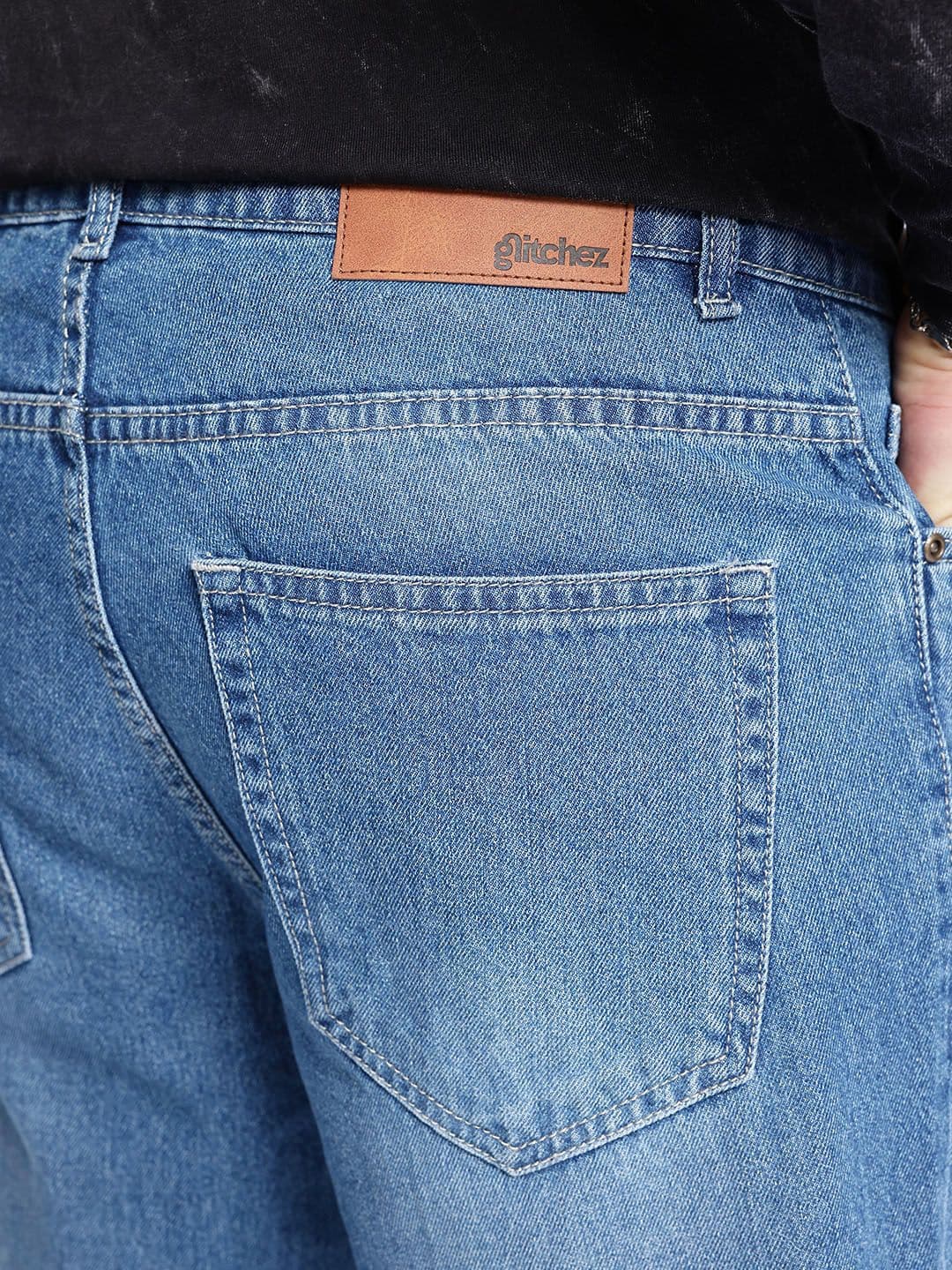 glitchez Men Straight Fit Light Fade Jeans thumbnail 2