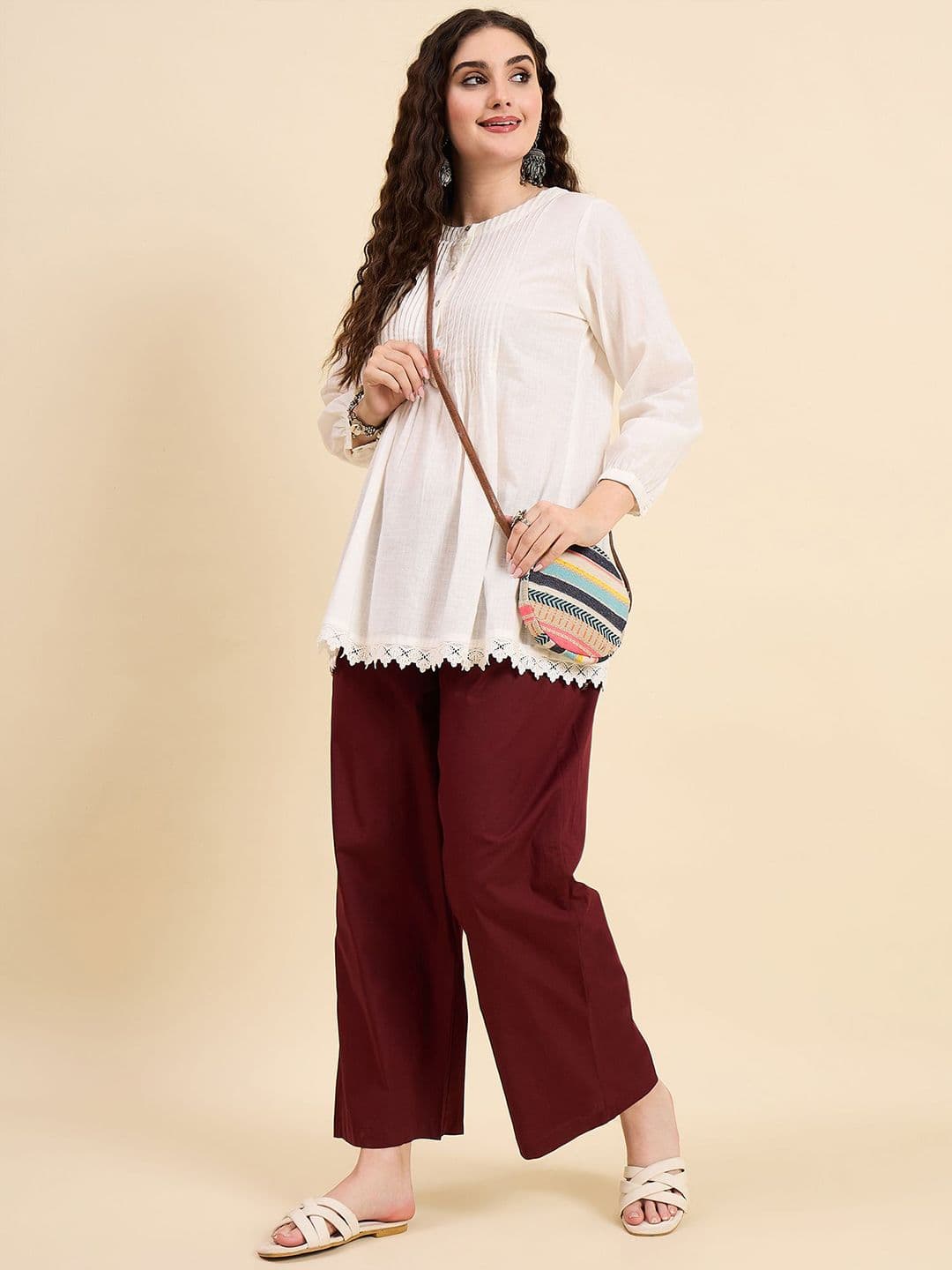 KLOSIA Women Cotton Printed Palazzos thumbnail 5