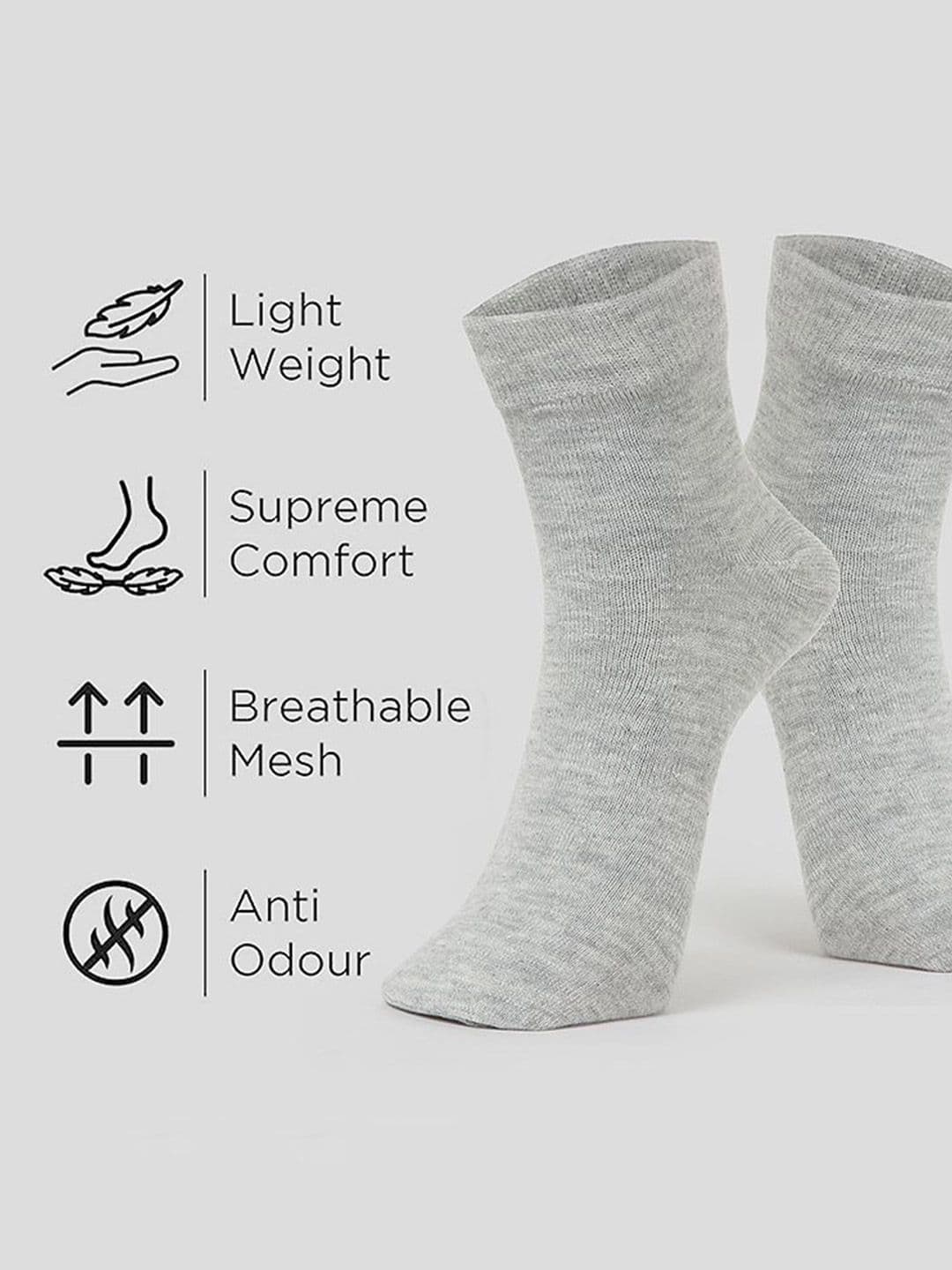 MJE Men Pack Of 5 Ankle Length Socks thumbnail 3
