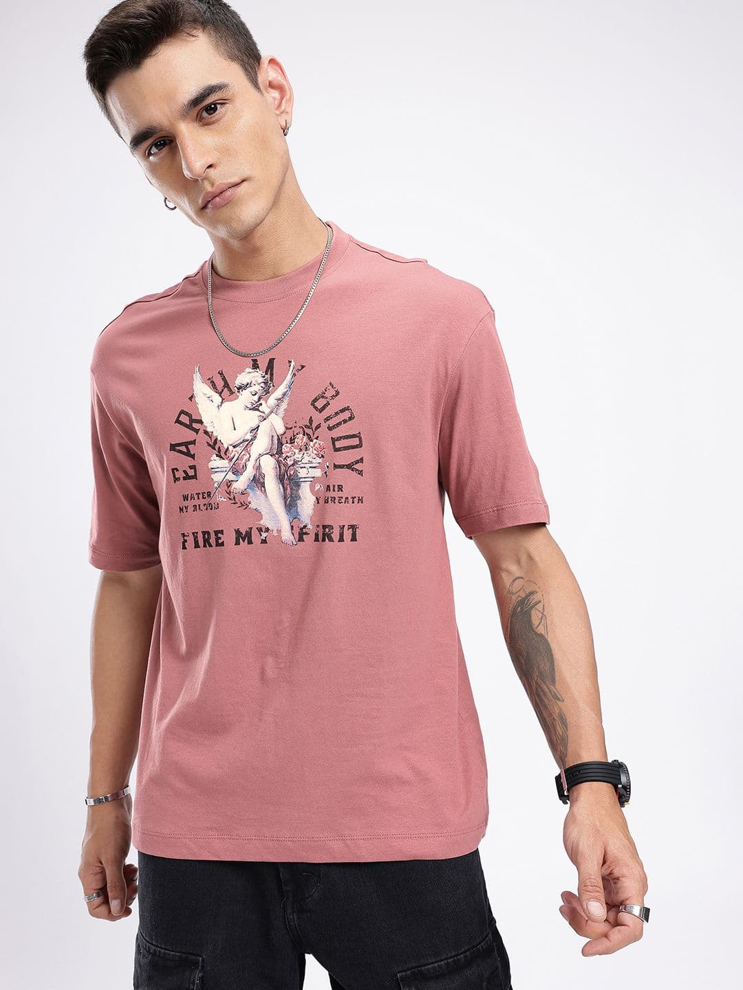 glitchez Graphic Printed Relaxed Fit T-shirt thumbnail 5