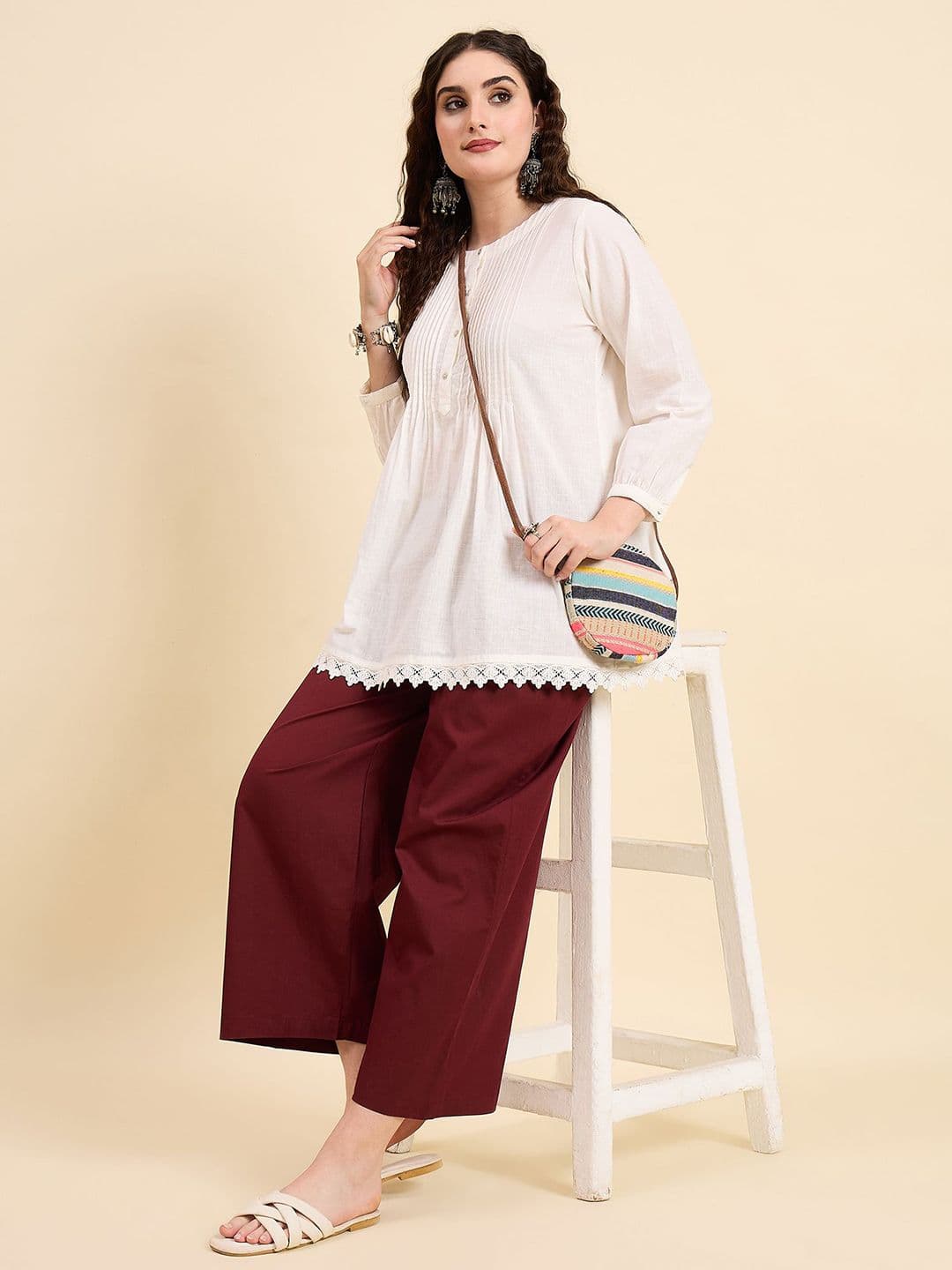 KLOSIA Women Cotton Printed Palazzos thumbnail 2