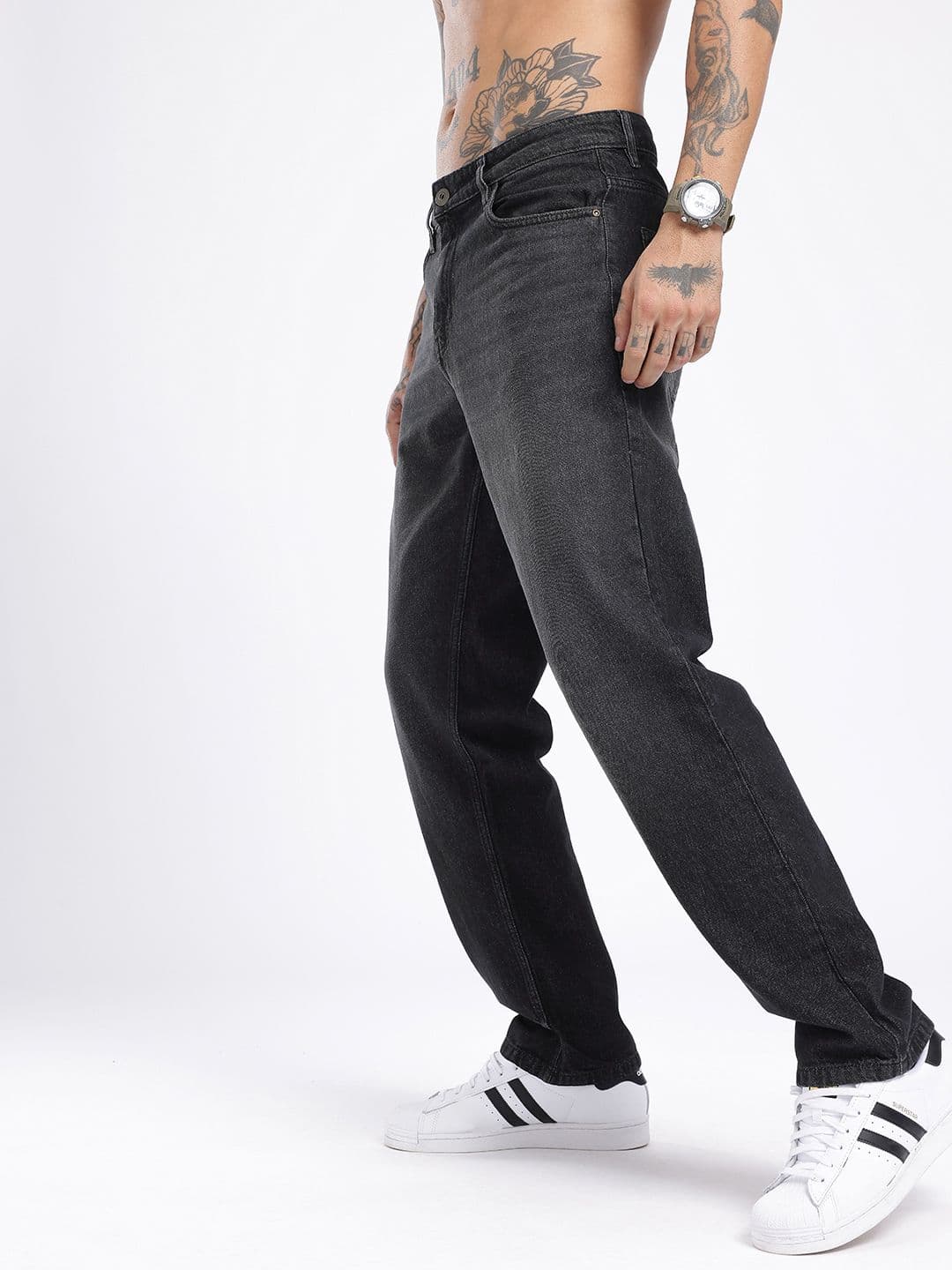 glitchez Men Straight Fit Light Fade Jeans thumbnail 4