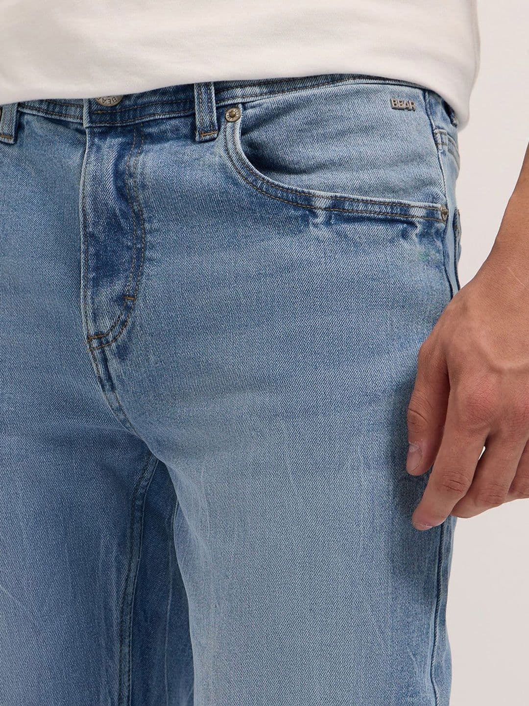 THE BEAR HOUSE Men Cotton Washed Slim Fit Jean Stretchable Jeans thumbnail 4