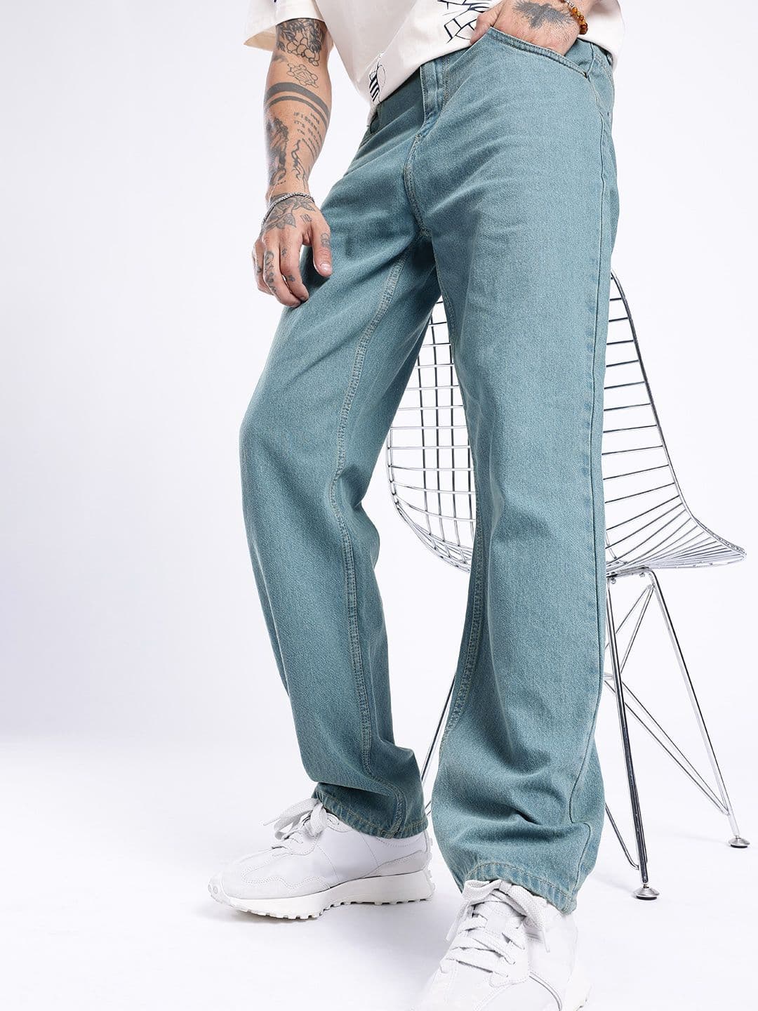 glitchez Men Straight Fit Light Fade Jeans - view 1