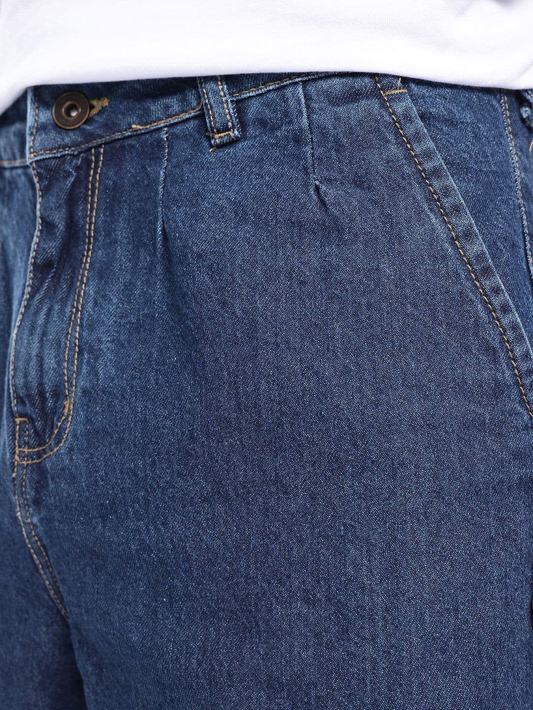 glitchez Men Carpenter Pleated Straight Fit Jeans thumbnail 5