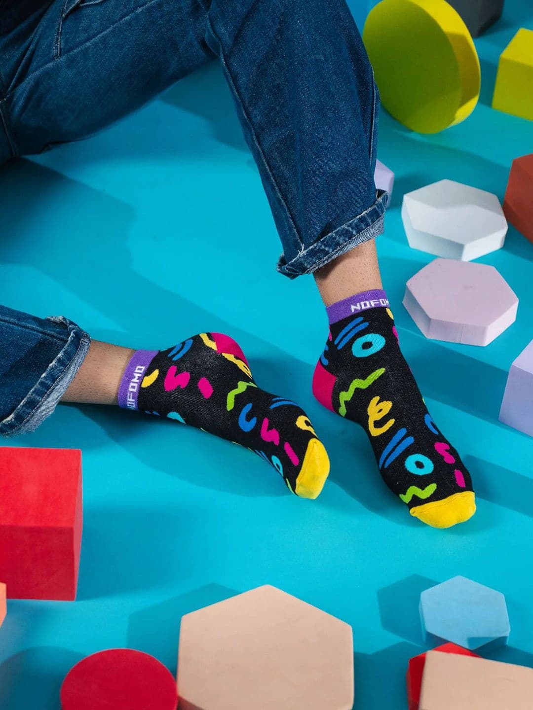 NoFoMo Patterned Above Ankle Length Socks thumbnail 4
