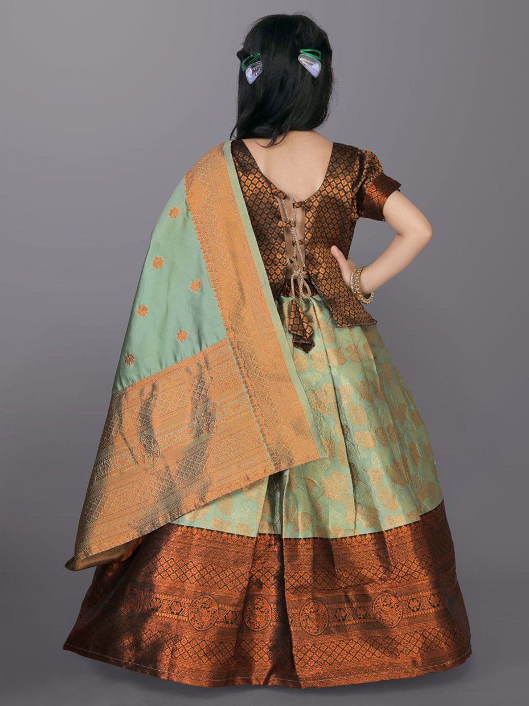 satyamfab Girls Ready to Wear Lehenga With Blouse And Dupatta thumbnail 4