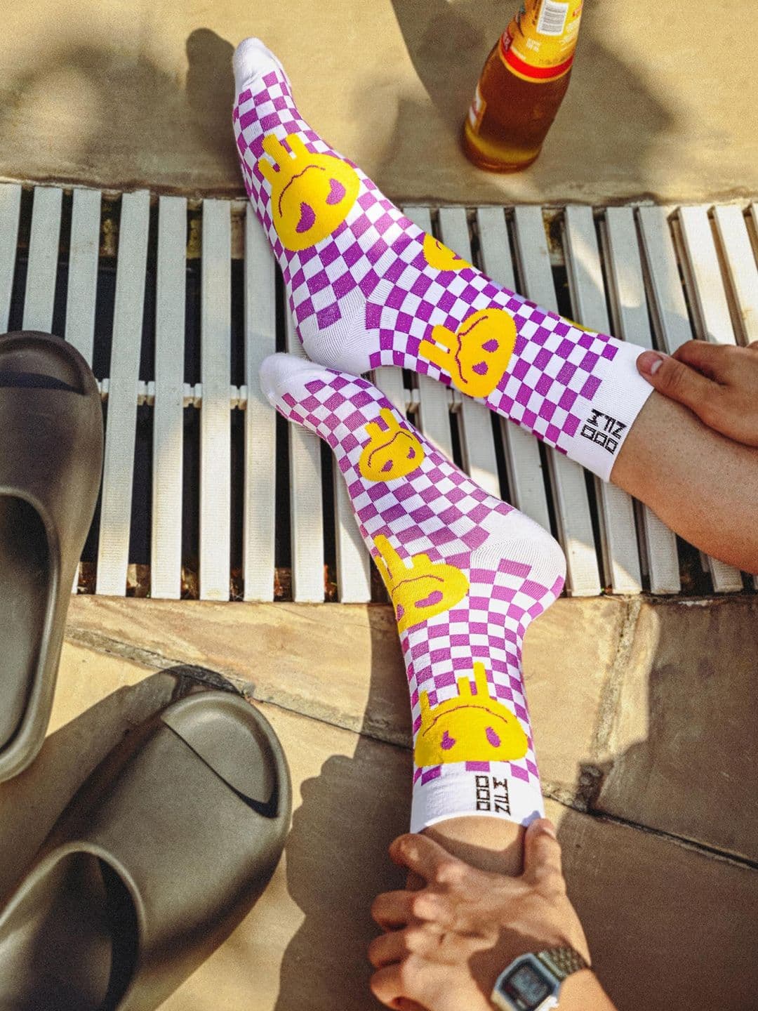 NoFoMo Smiling Board Unisex Printed Crew-Length Odour-Free Socks thumbnail 2