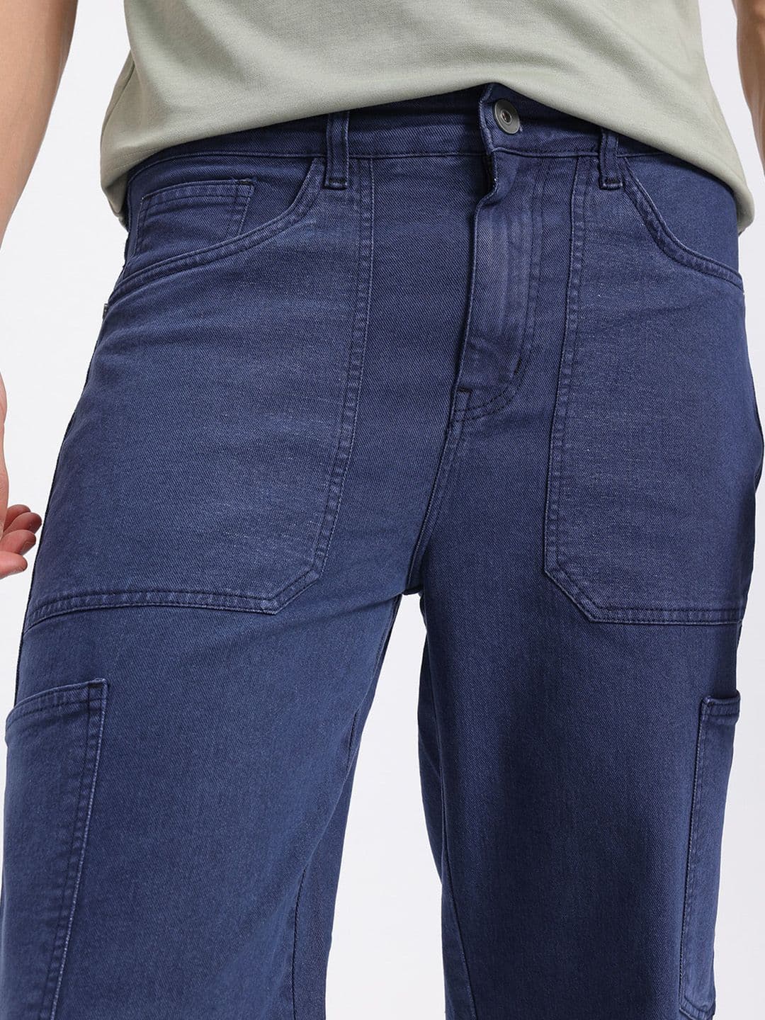 glitchez Men Panelled Straight Fit Jeans thumbnail 4