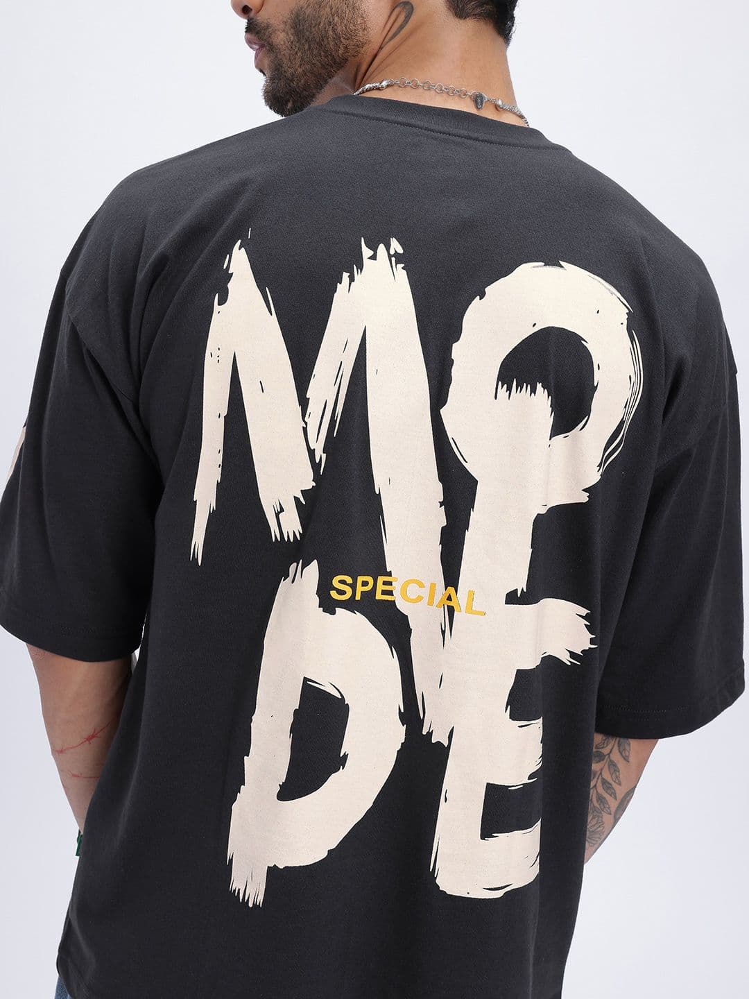 glitchez Typography Oversize Drop-Shoulder T-shirt thumbnail 6
