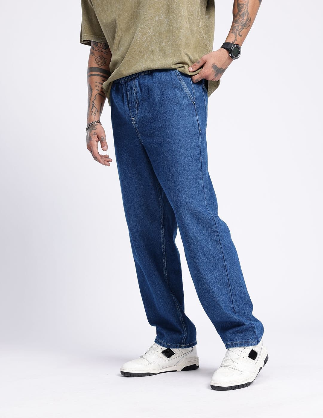 glitchez Men Elasticated Skater Jeans thumbnail 4