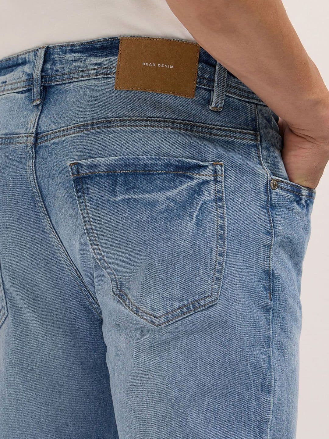 THE BEAR HOUSE Men Cotton Washed Slim Fit Jean Stretchable Jeans thumbnail 6