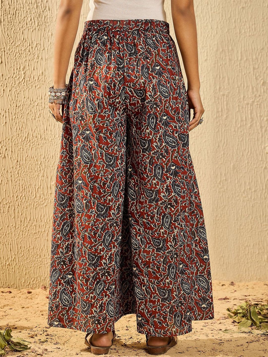 InWeave Women Floral Printed Flared Ethnic Palazzos thumbnail 6