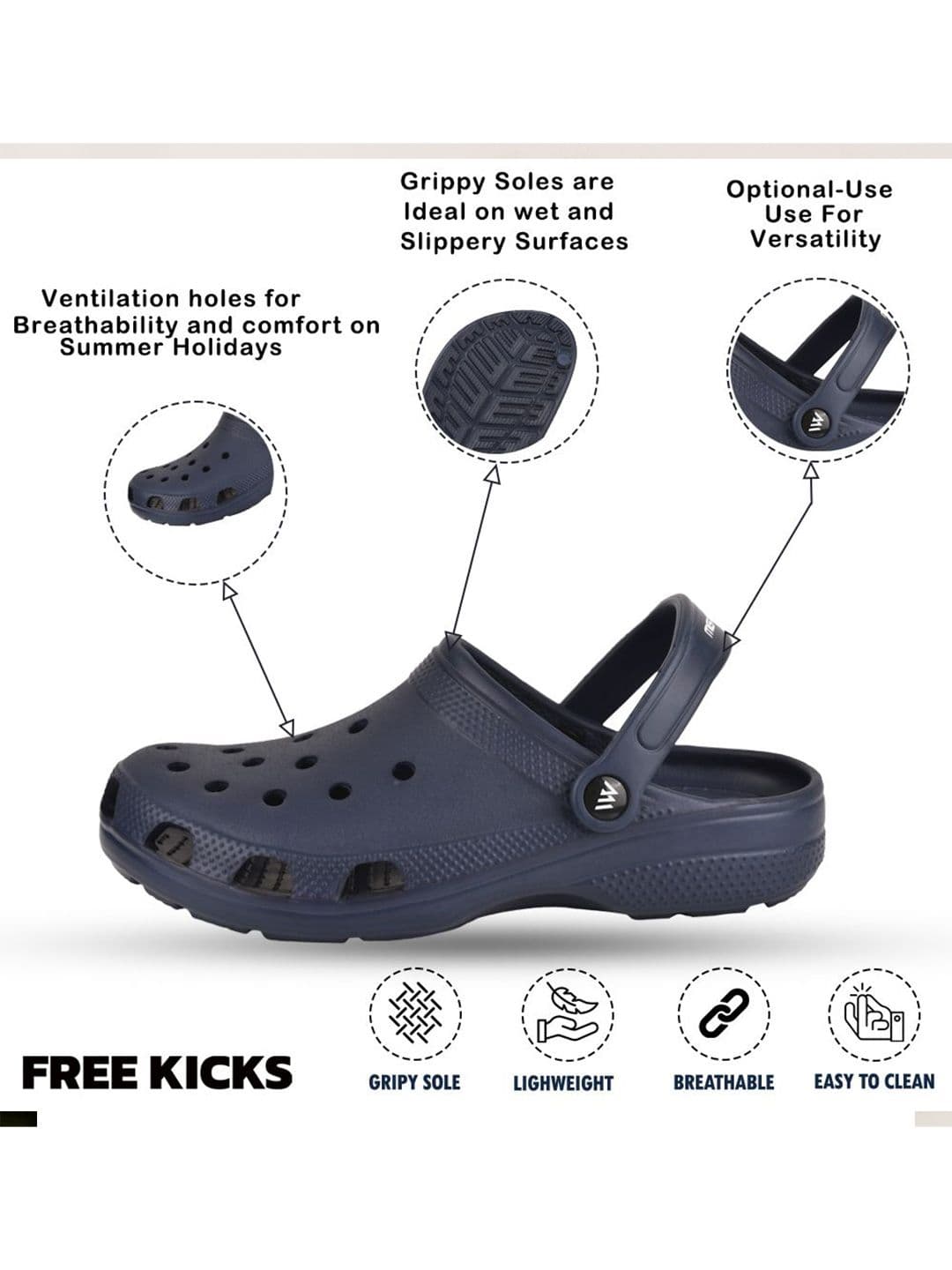 Spotwalk Men Self Design Clogs thumbnail 5