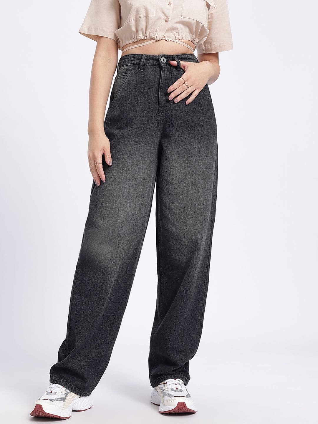 glitchez Women Modern Classics Pure Cotton Baggy Jeans thumbnail 5