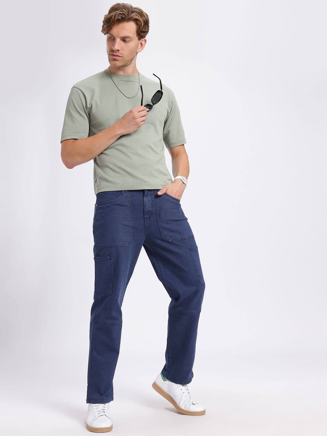 glitchez Men Panelled Straight Fit Jeans thumbnail 6