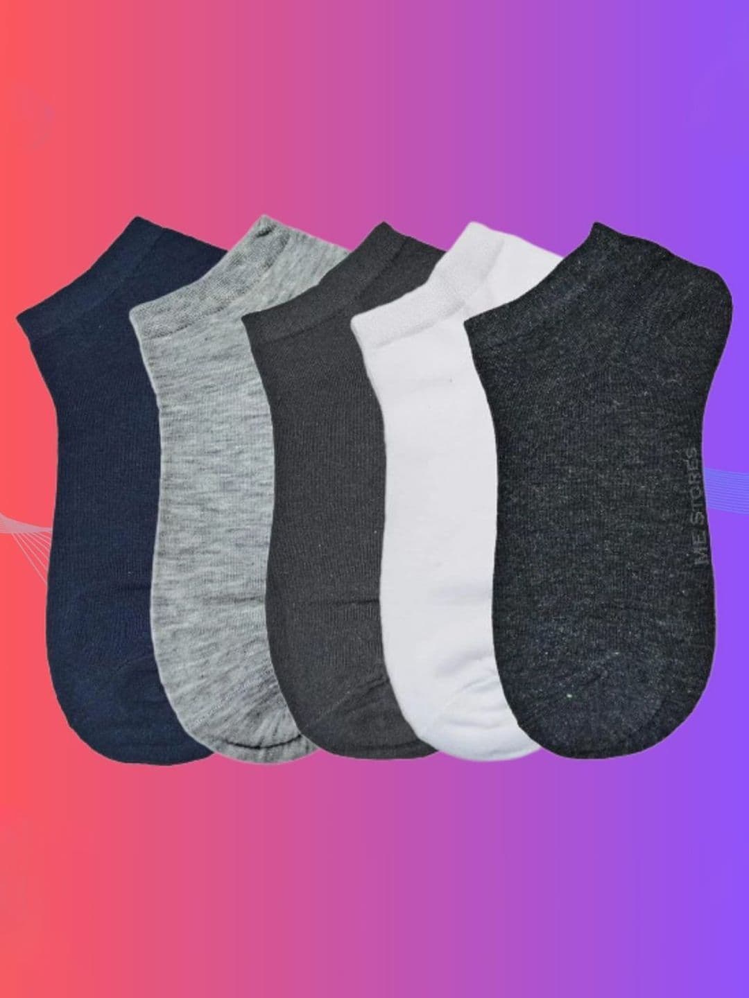 MJE Men Pack Of 5 Anti-Odour Ankle Length Socks - view 1