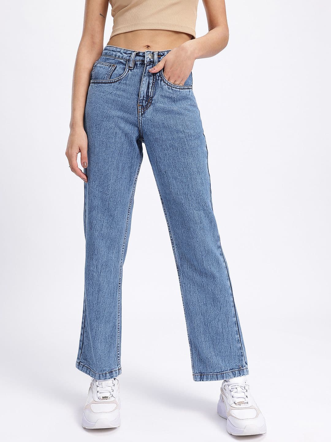 glitchez Women Straight Drip Cotton Jeans thumbnail 8