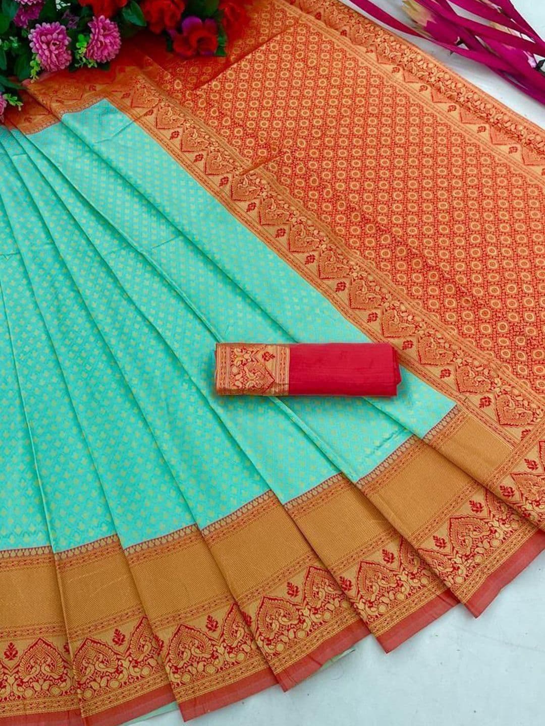 SHOP DROP Woven Design Zari Art Silk Banarasi Saree thumbnail 3