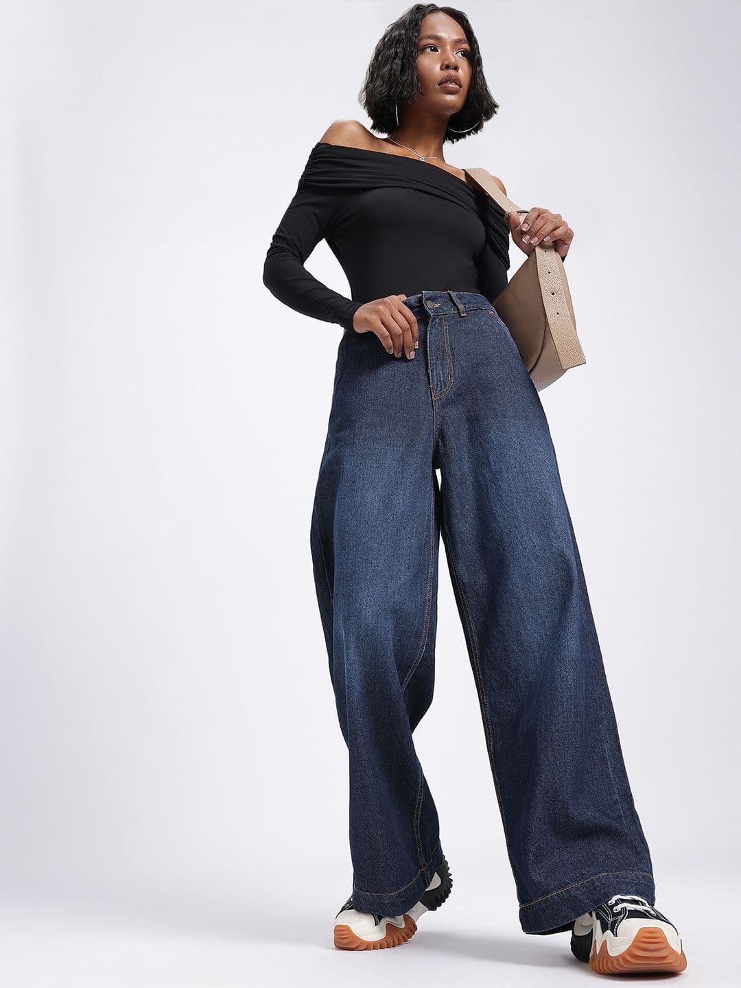 glitchez Women Baggy Wide Leg Jeans thumbnail 3