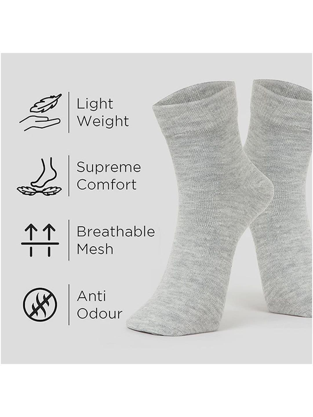 MJE Men Pack Of 5 Anti-Odour Ankle-Length Socks thumbnail 5