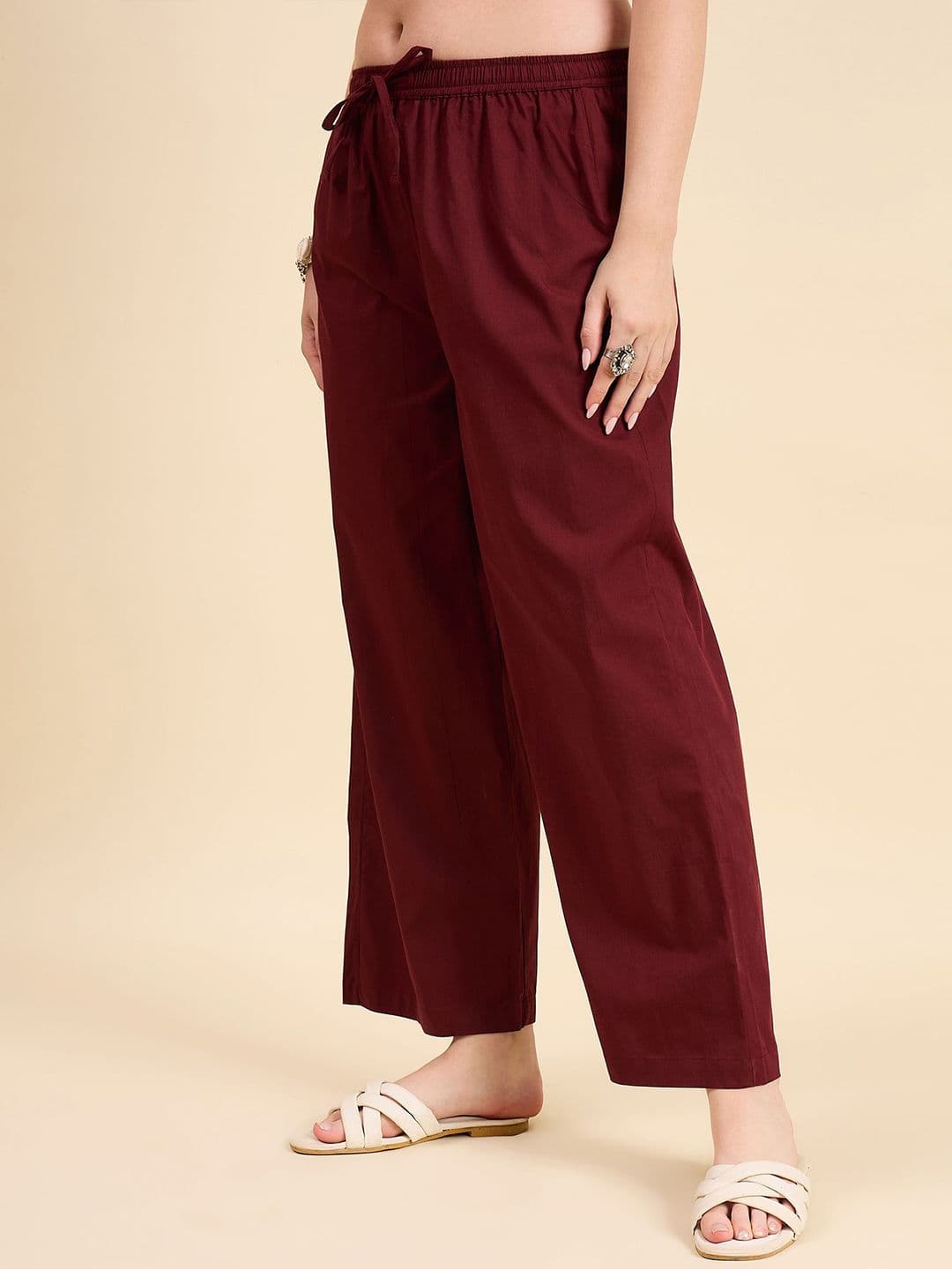 KLOSIA Women Cotton Printed Palazzos thumbnail 4