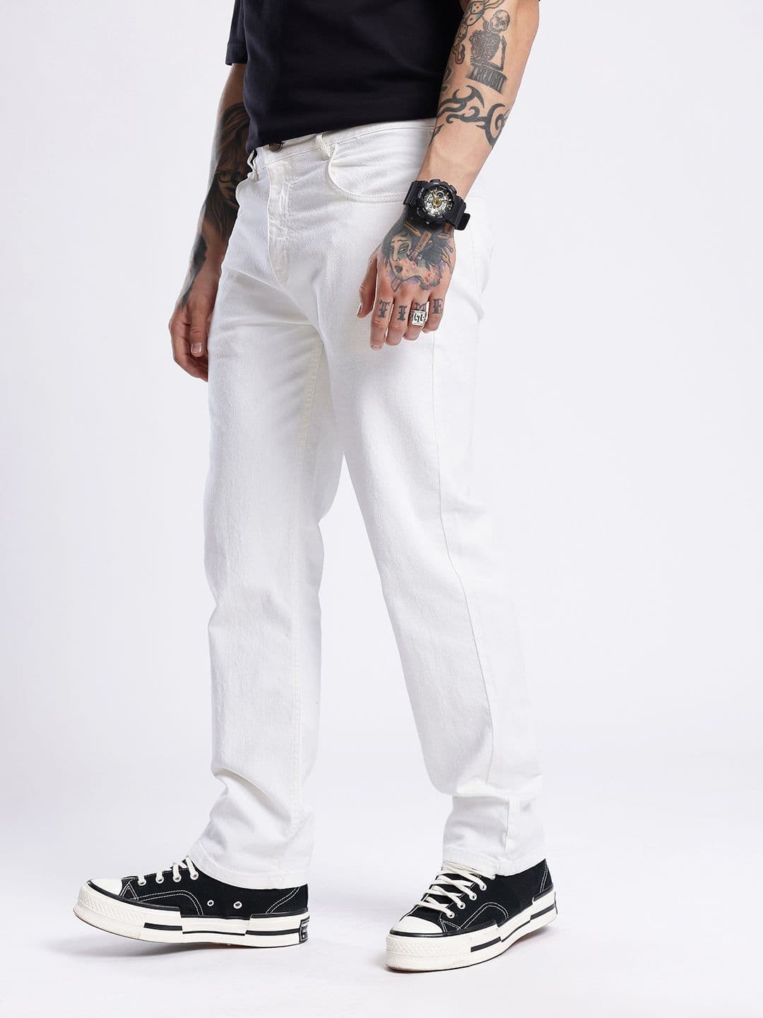 glitchez Men Regular Fit Stretchable Jeans thumbnail 4