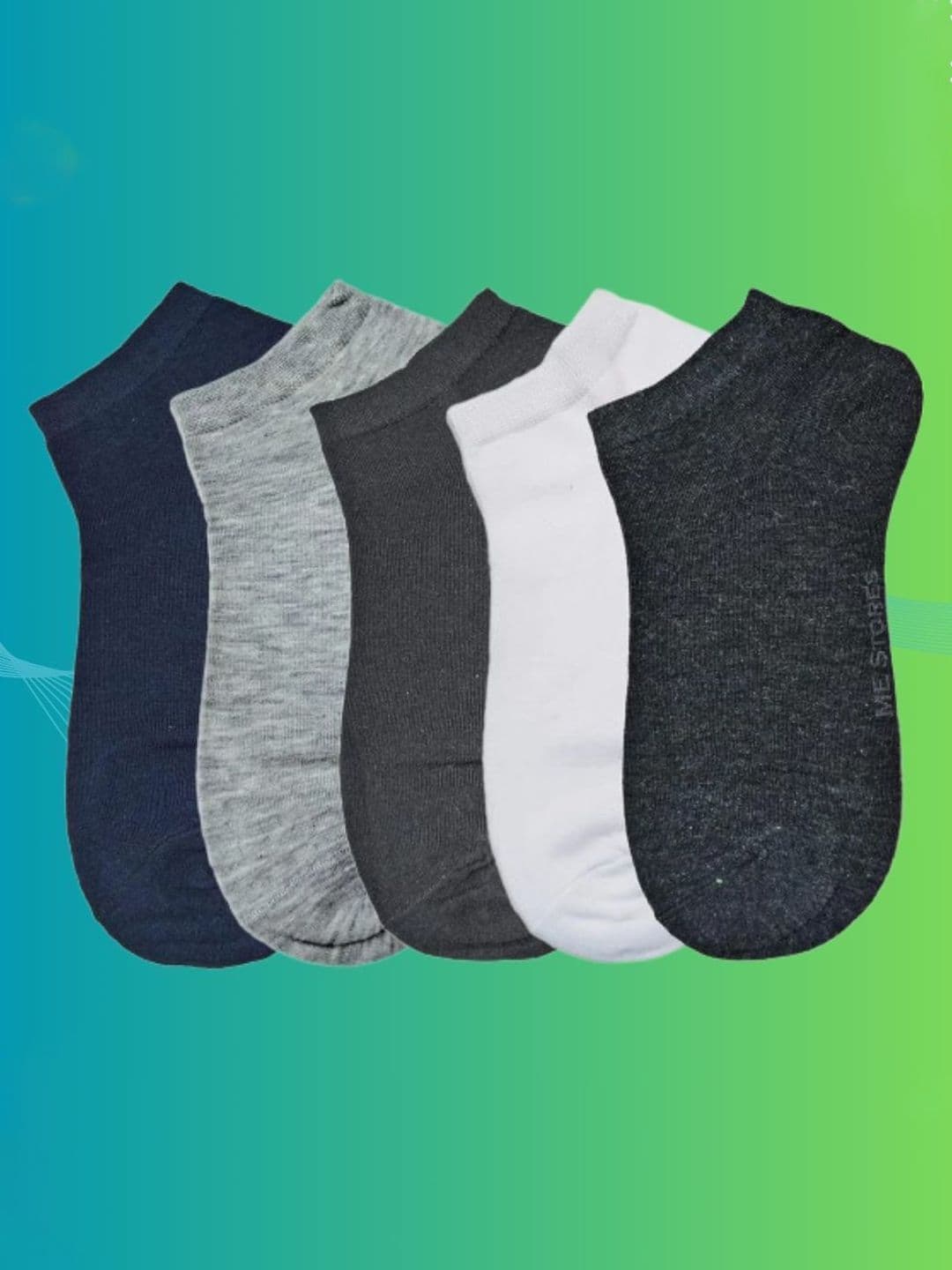 MJE Men Pack Of 5 Anti-Odour Ankle Length Socks - view 1