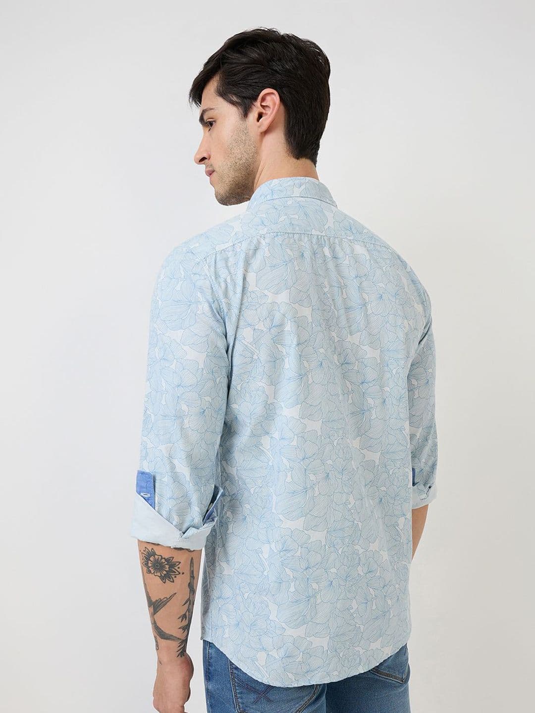 Parx Men Slim Fit Floral Printed Cotton Casual Shirt thumbnail 7