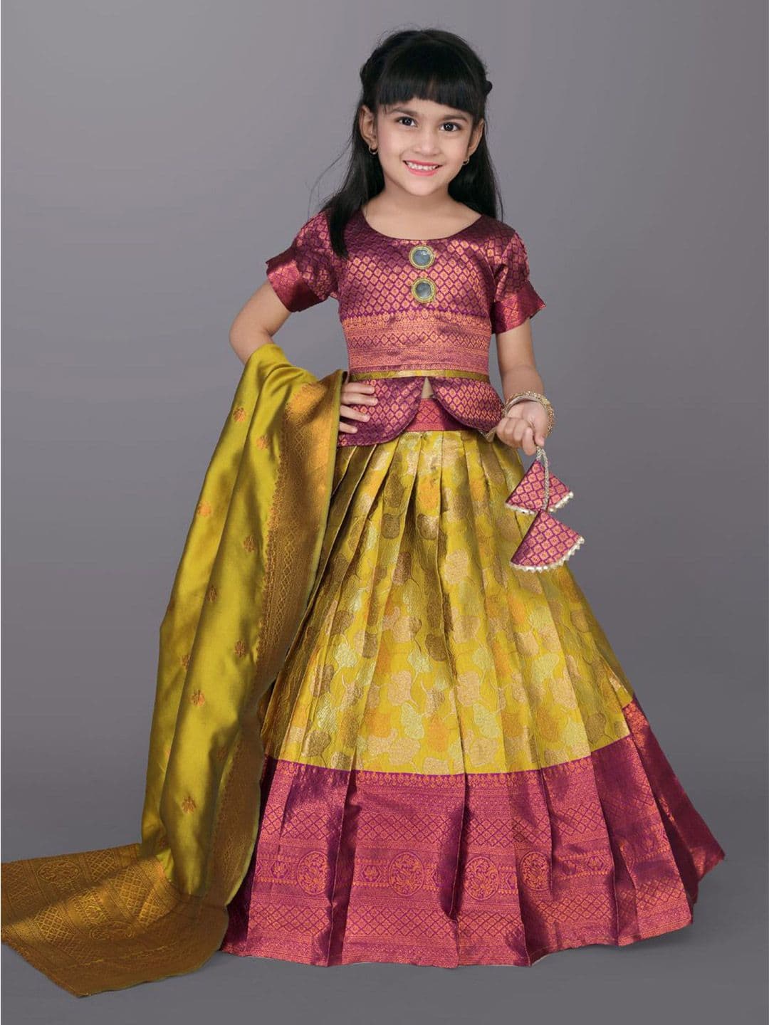 satyamfab Girls Ready to Wear Lehenga With Blouse And Dupatta - view 1
