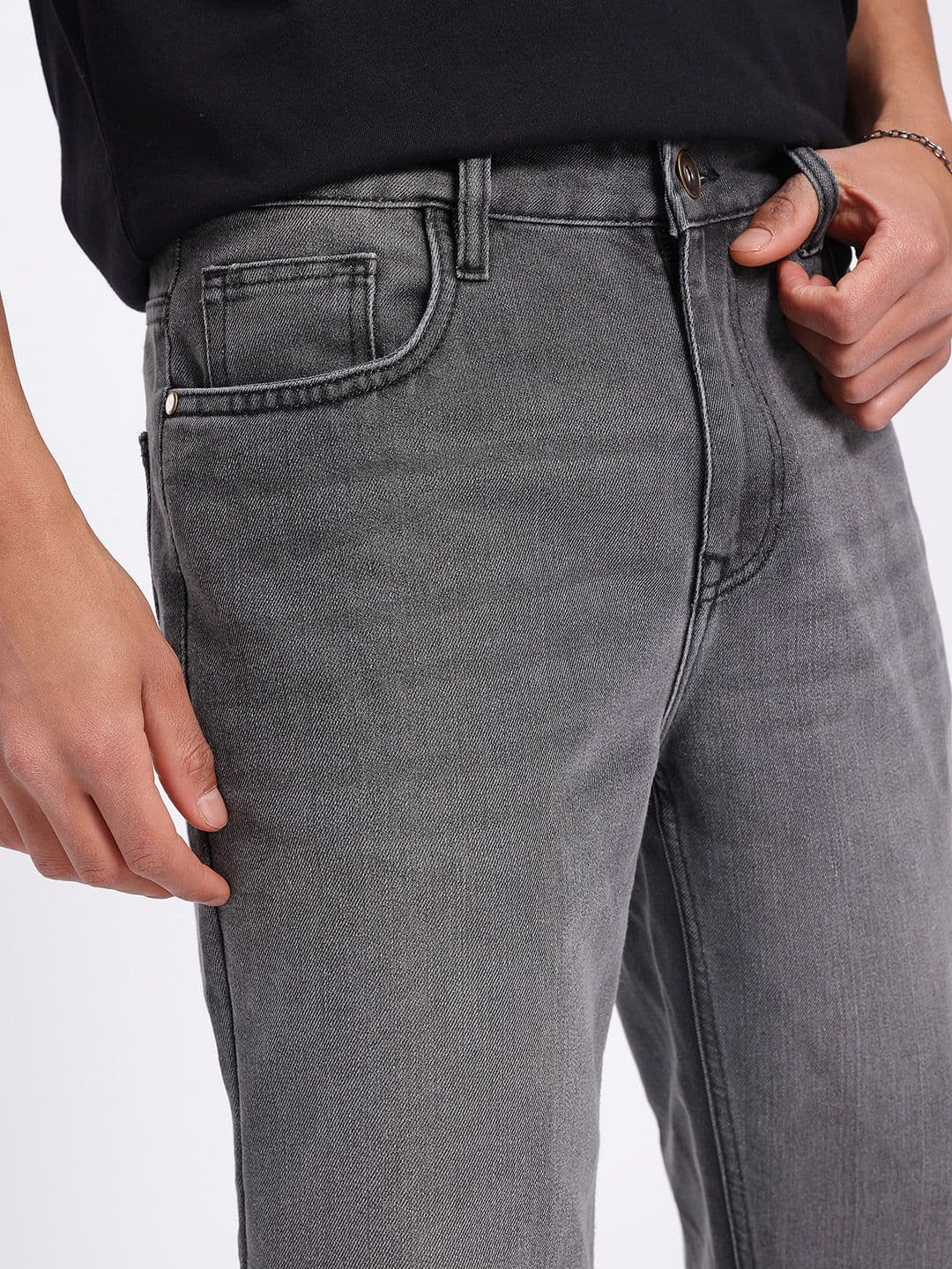 glitchez Men Straight Fit Light Fade Jeans thumbnail 3