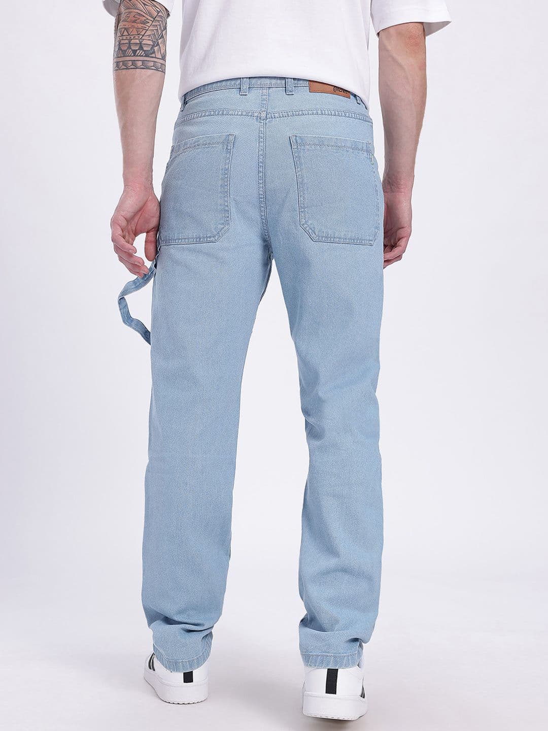 glitchez Men Raw Edge Ripped  Regular Fit Jeans thumbnail 2