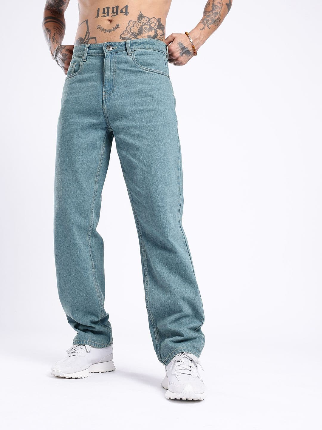 glitchez Men Straight Fit Light Fade Jeans thumbnail 6