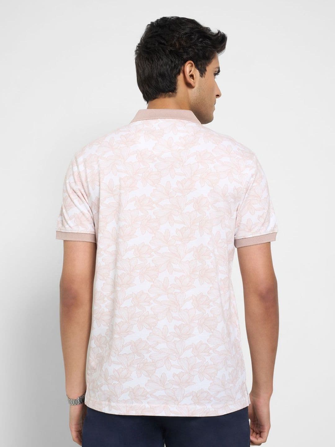 Peregrine by Pantaloons Men Printed Polo Collar Slim Fit T-shirt thumbnail 3