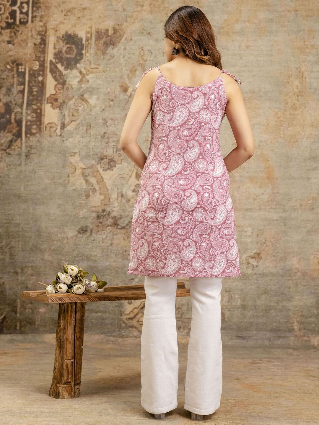 Anouk Rustic Paisley Printed Square Neck Pure Cotton Kurti thumbnail 3