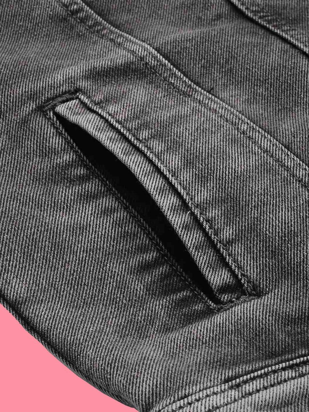 KLIZEN Men Denim Jacket with Patchwork thumbnail 3