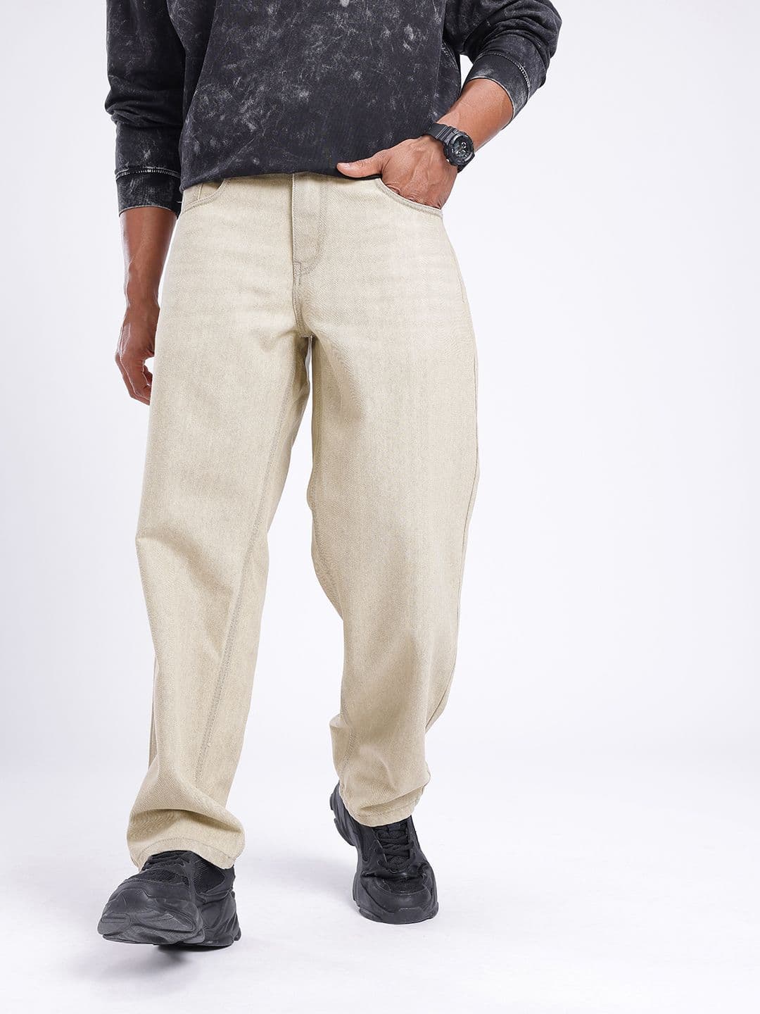 glitchez Men Light Shade Loose Jeans thumbnail 6