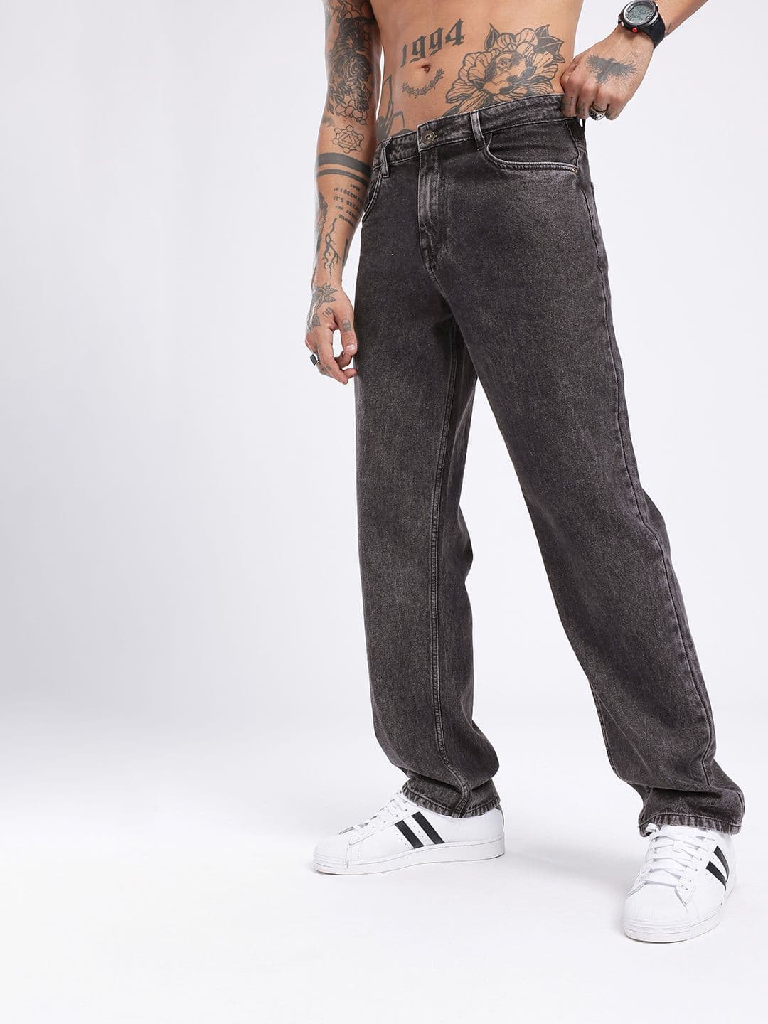 glitchez Men Straight Fit Light Fade Jeans thumbnail 5