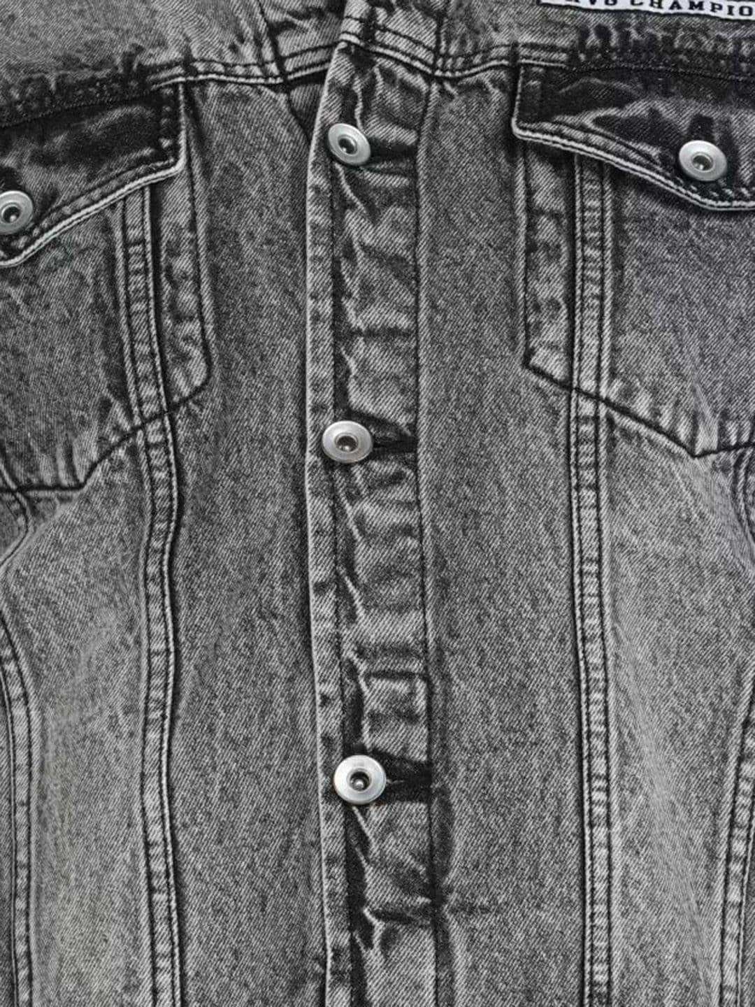 KLIZEN Men Collarless Denim Jacket thumbnail 2
