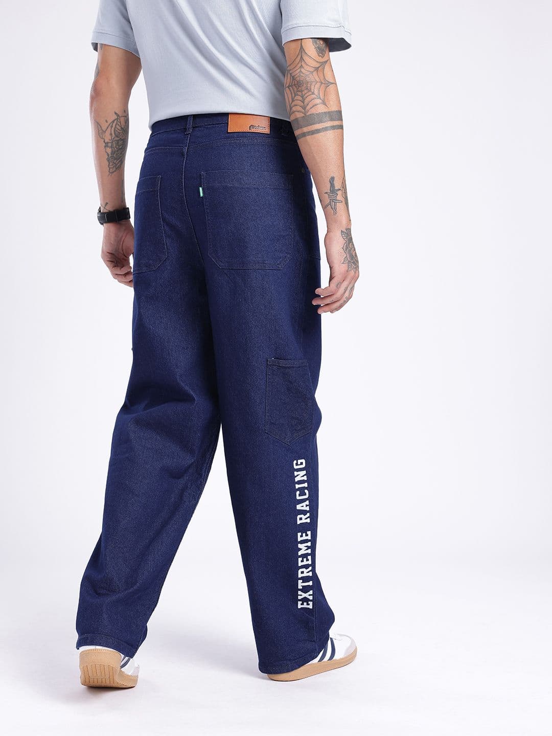 glitchez Men Loose Cropped Printed Jeans thumbnail 2