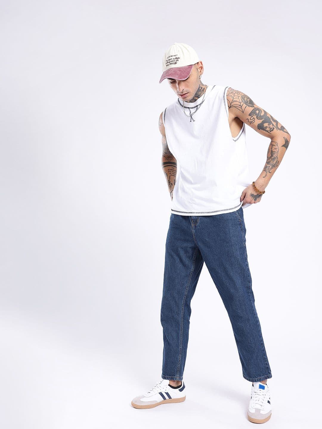 glitchez Men Carpenter Pleated Straight Fit Jeans thumbnail 2