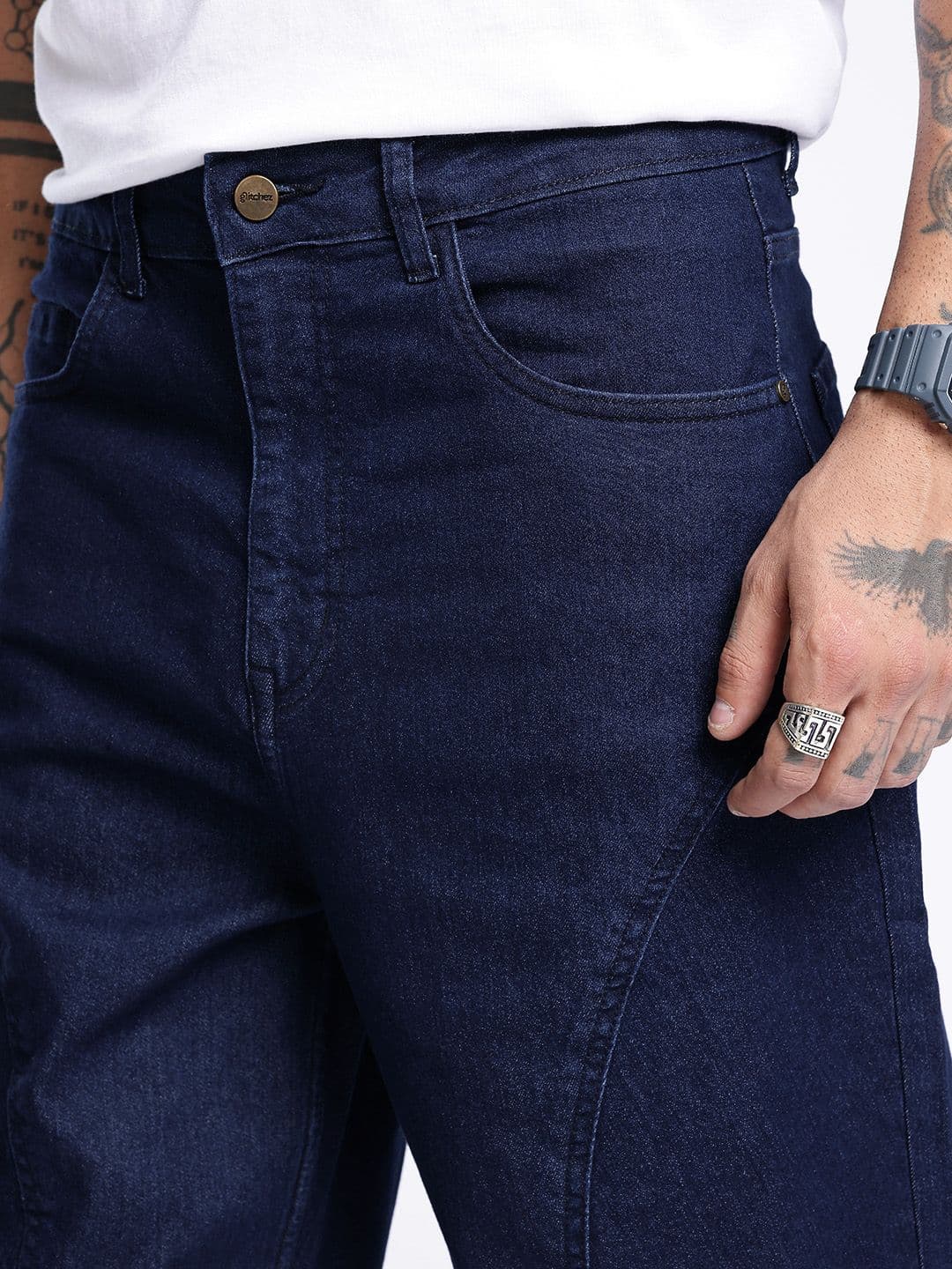 glitchez Men Mid-Rise Relaxed Fit Jeans thumbnail 4