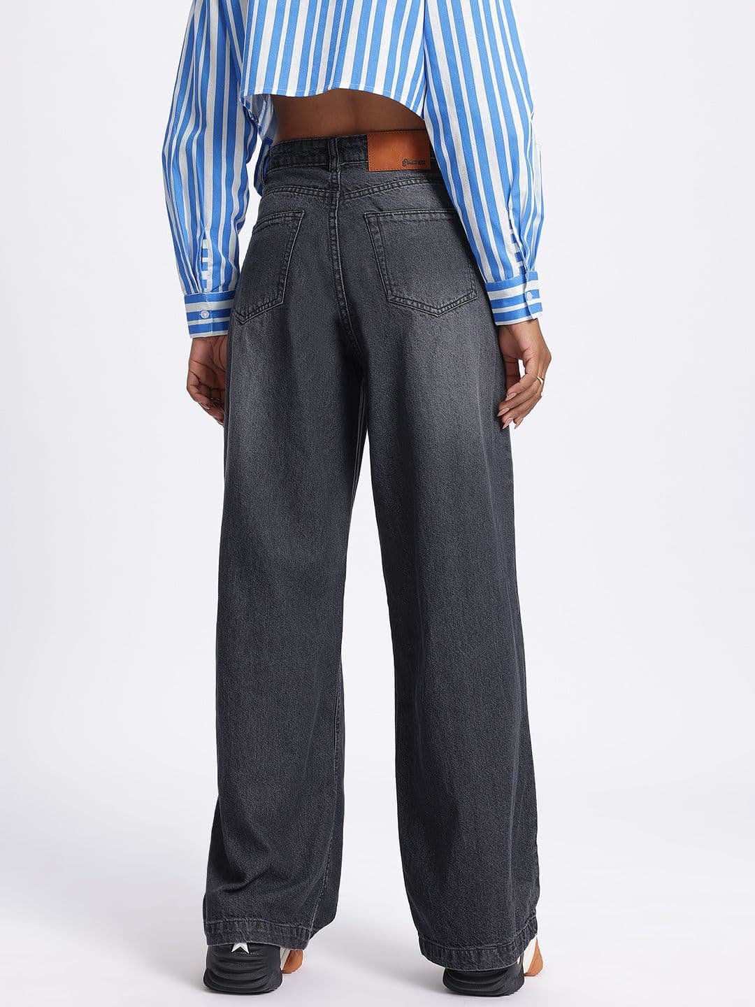 glitchez Women Distressed Wide Leg Jeans thumbnail 2