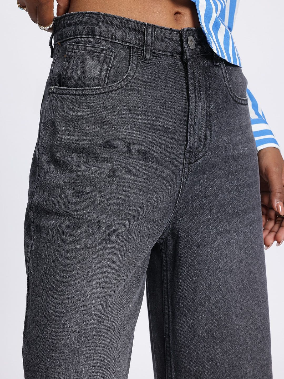 glitchez Women Distressed Wide Leg Jeans thumbnail 5